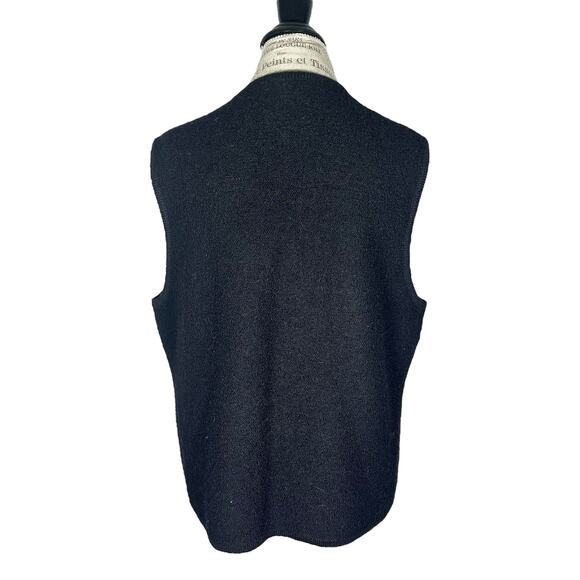 Pendleton | Women | Black 100% Boiled Virgin Wool Button Up Vest | Size XL - Picture 2 of 7